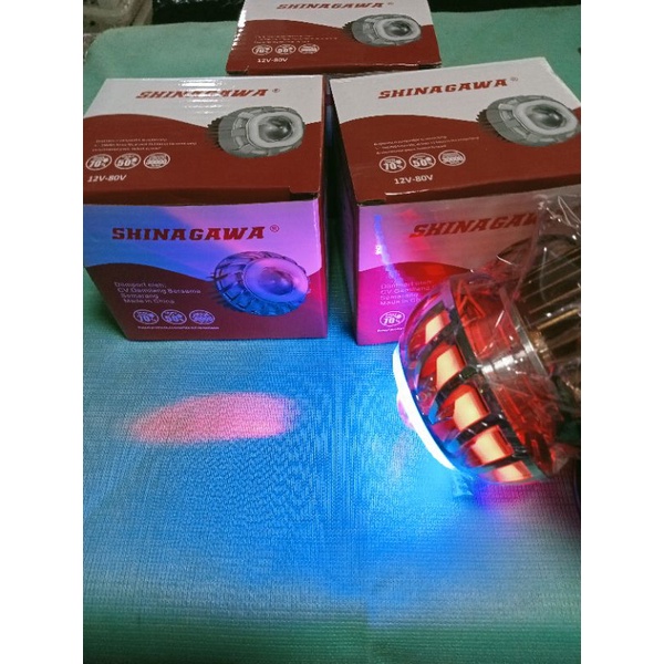 lampu depan projie LED mini model kipas