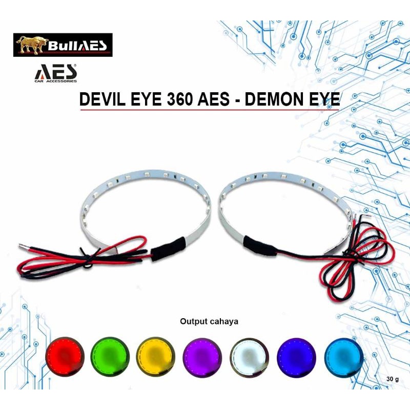 LAMPU DEMON LAMPU ALIS DEVIL EYE 360 LAMPU DEKORASI MOTOR