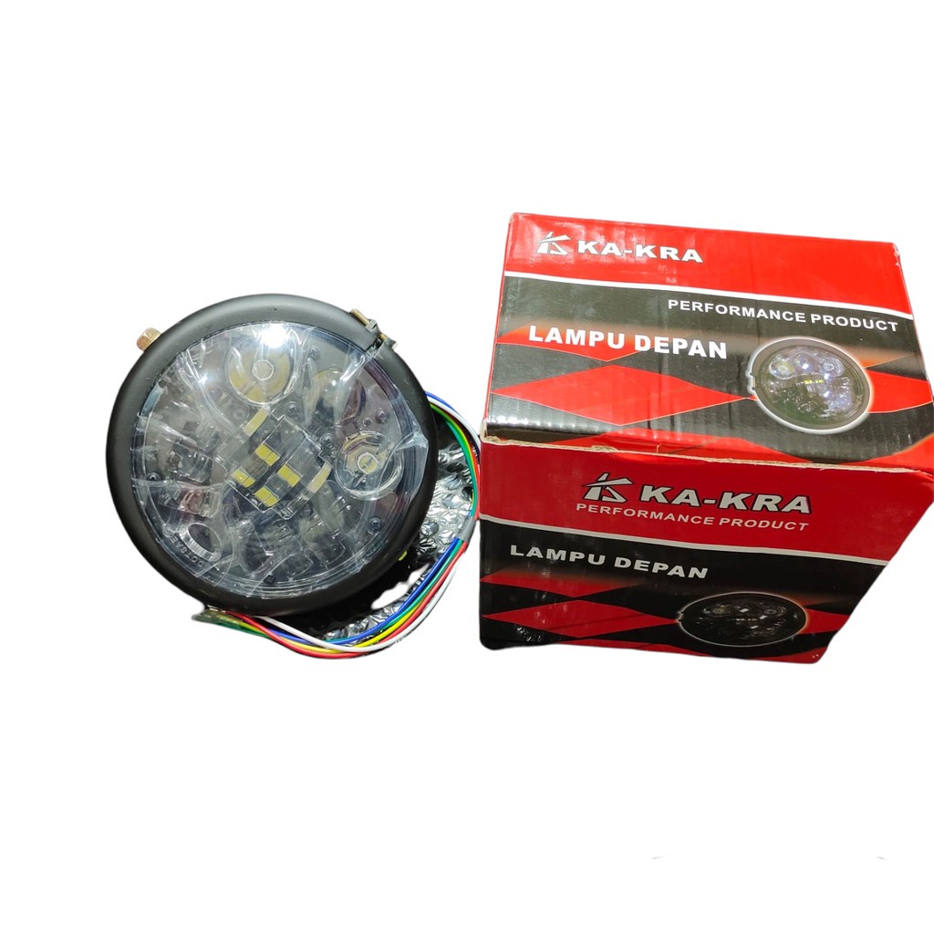 Daymaker 16 led 5 75 inch Set Batok Kakra Premium Clasic Universal Vixion,Scorpio,Cb150,Rxk,Tiger,Megapro Dan Motor Lain Nya