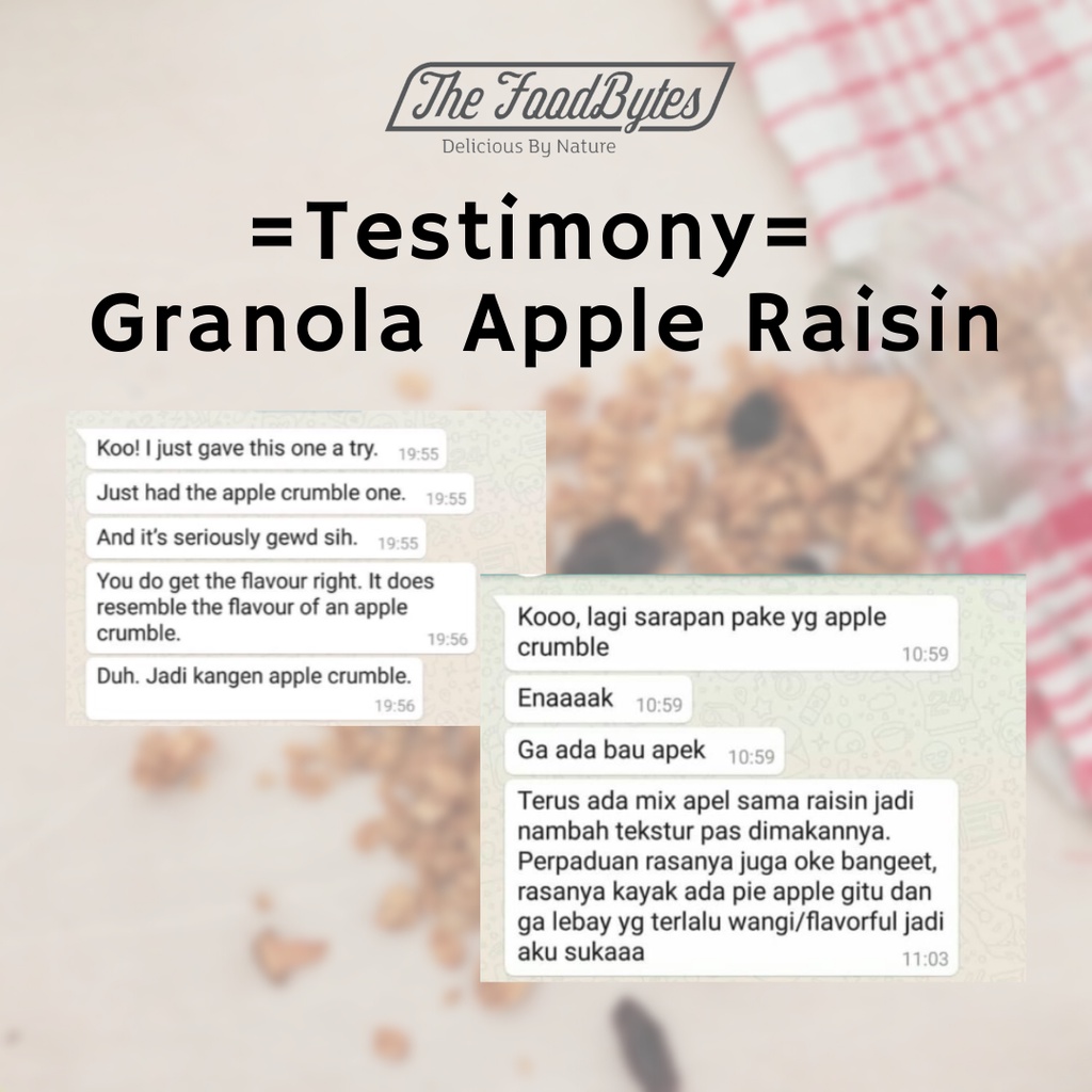 

Granola Raisin 500Gr The Foodbytes - Sarapan, Sna Oat Sehat, Menu Untuk Diet