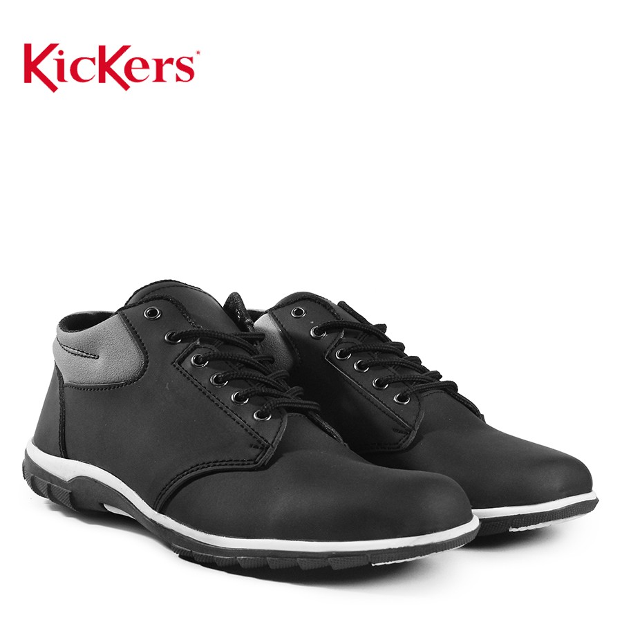 bayar di rumah[COD] sepatu pria casual formal kickers warior hitam / coklat jalan santai murah