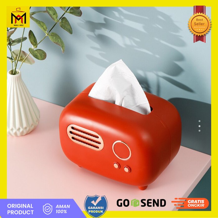 Kotak Tissue Meja Model Retro Radio Klasik Tissue Box Retro Radio