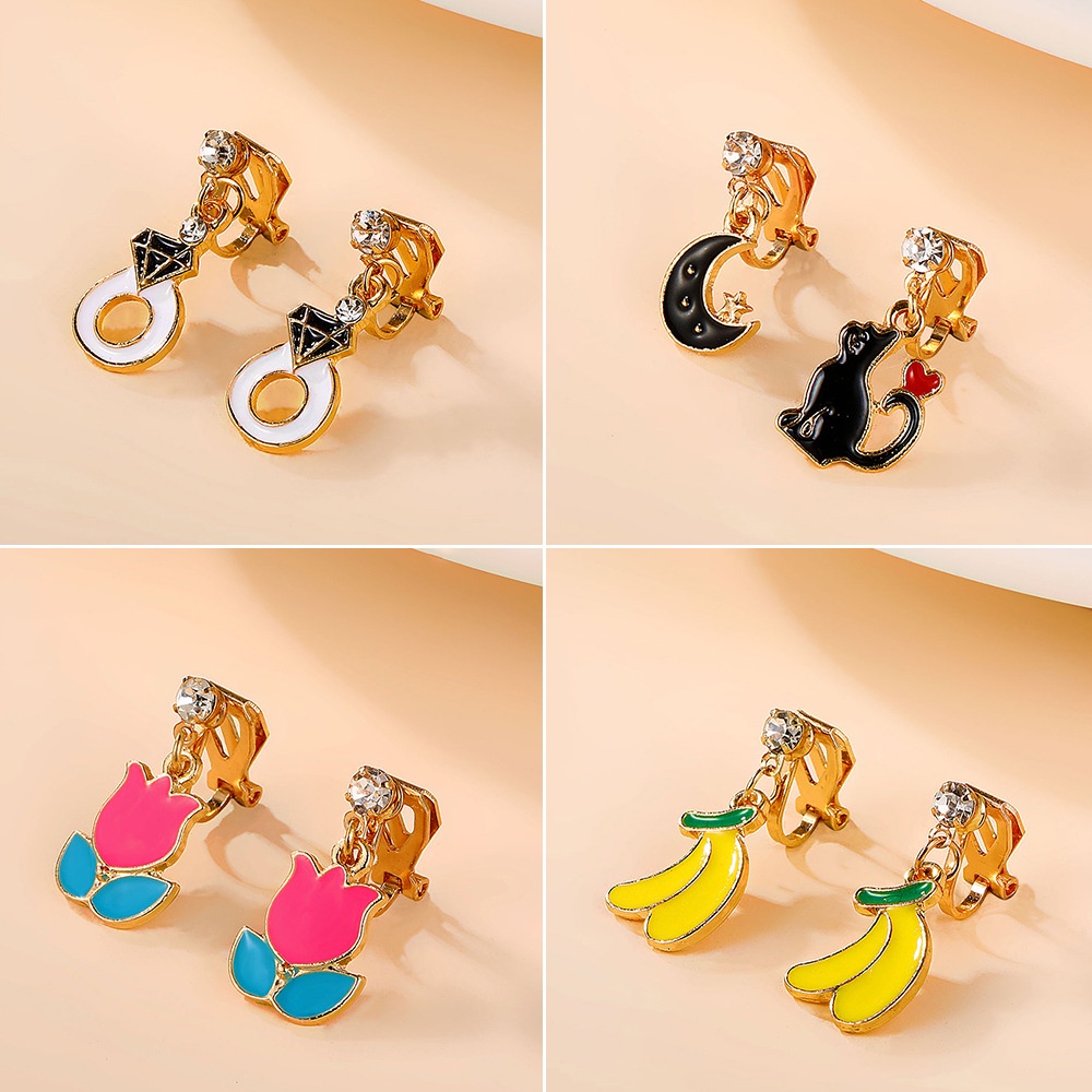 Anting Tusuk Wanita Lucu Korean Style Varian Model Import - Anting Tusuk Buah