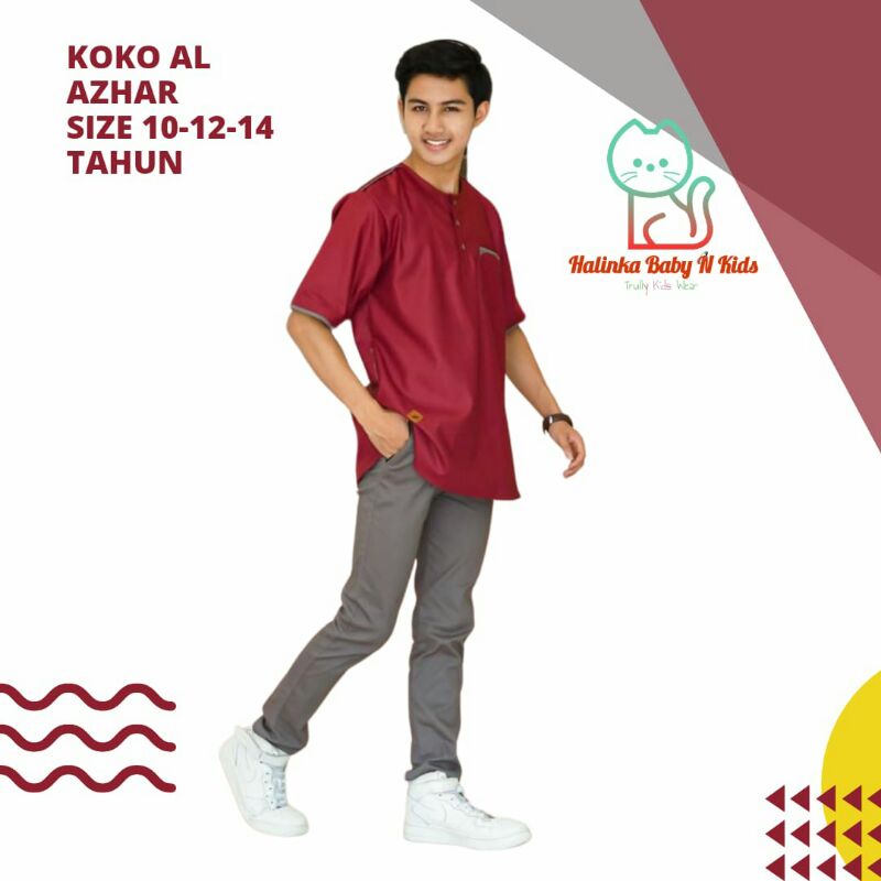 Ali Brother Koko Al Azhar Junior Size 10 12 14 Tahun Setelan Koko Celana