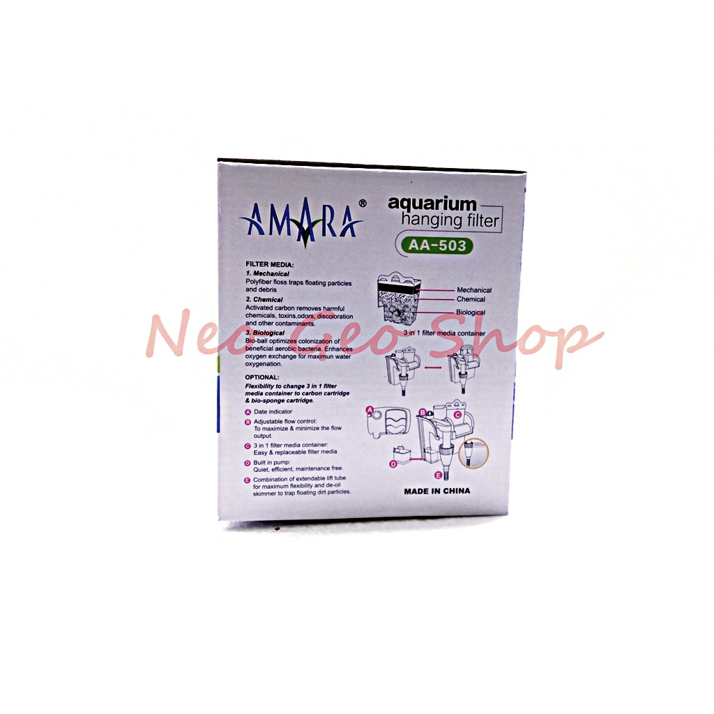 amara AA 503 aa503 hanging filter gantung hang on aquarium aquascape