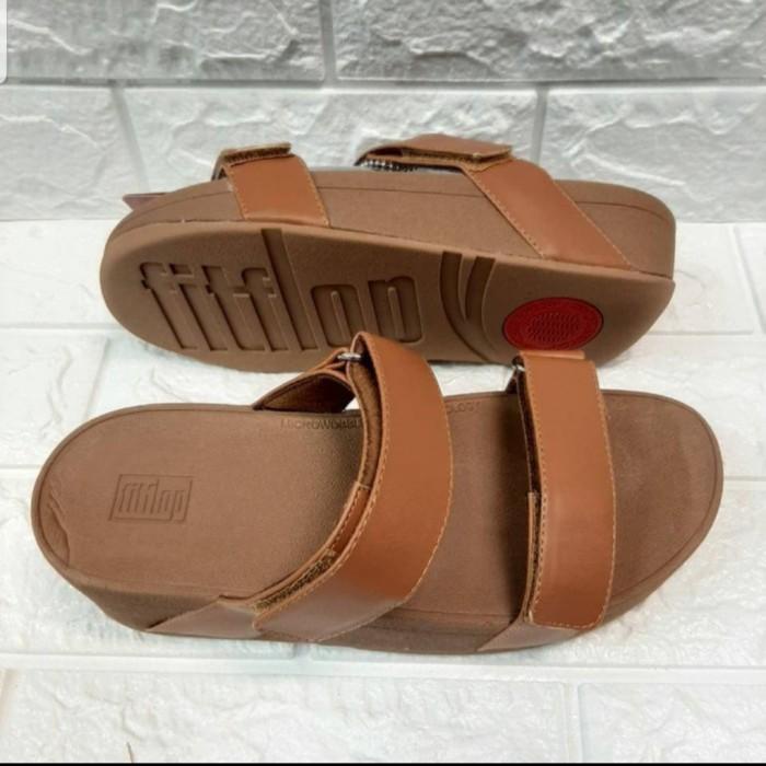 Sandal Fitflop Wanita  Fitflop Shiny Leather Slide Restock