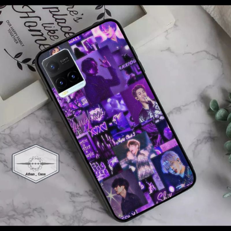 Athan Case Custom Vivo Y21 / Y21s / Y33s Fashion Aesthetic K-Pop Purple BtS Unik Keren series