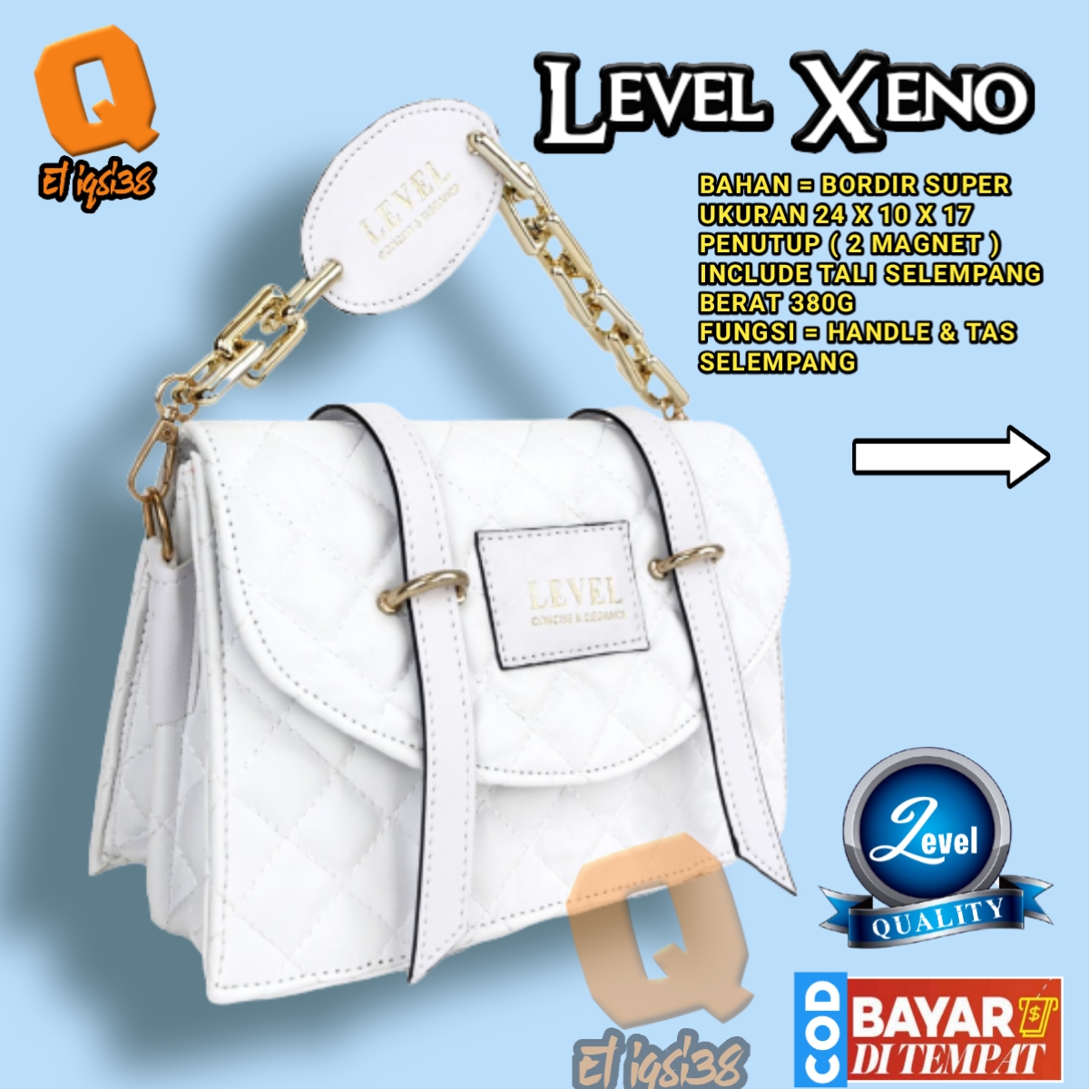 Level Xeno Tas Selempang Samping Jinjing Kondangan Original Wanita Shopee Indonesia