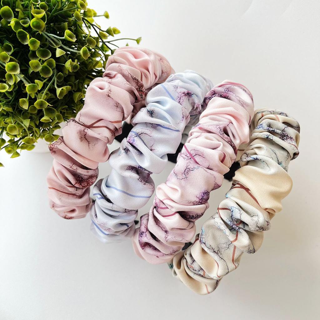 (COD) Bando scrunchie | Awan motif ala korean style| Shakira MARBLE Shine