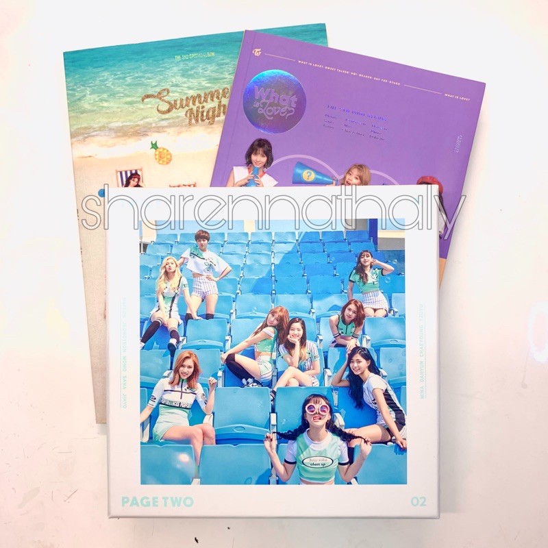 [ READY ] Twice Album Summer Nights + Pc Sana , Page Two + Pc Nayeon , What is Love