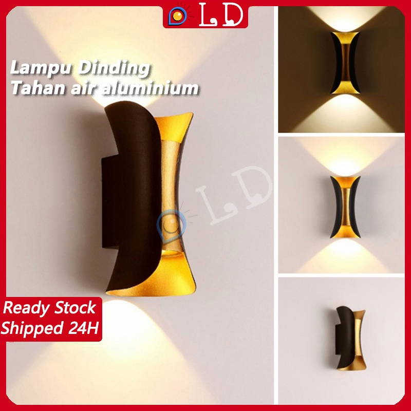 [COD] Lampu Dinding Tahan Air Aluminium Hias Outdoor Kamar Tidur Ruang Tamu LED Wall Light Waterproof Garden Wall Lamp Indoor Corridor Bedroom Living Room Home Lighting