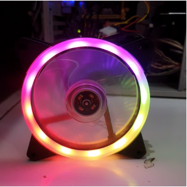 Fan Casing RGB 120mm kipas casing Running LED 12cm Lampu Rainbow