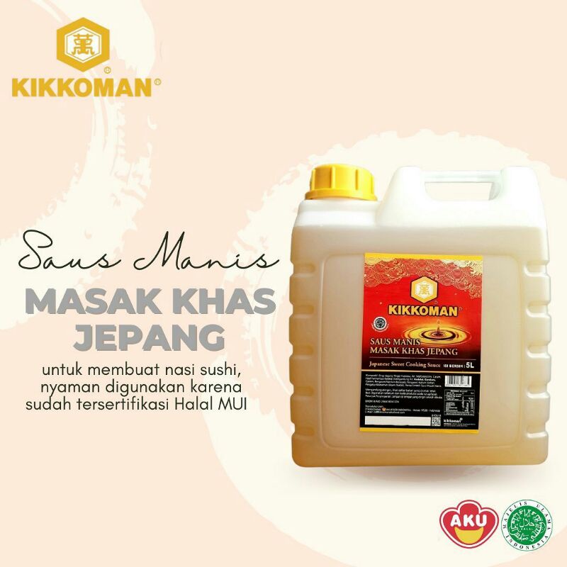 KIKKOMAN Japanese Sweet Seasoning 5 Liter Halal