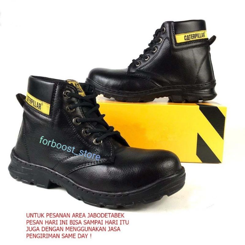 sepatu safery pria ujung besi/satapu septy boots pria/ sepatu kerja lapangan