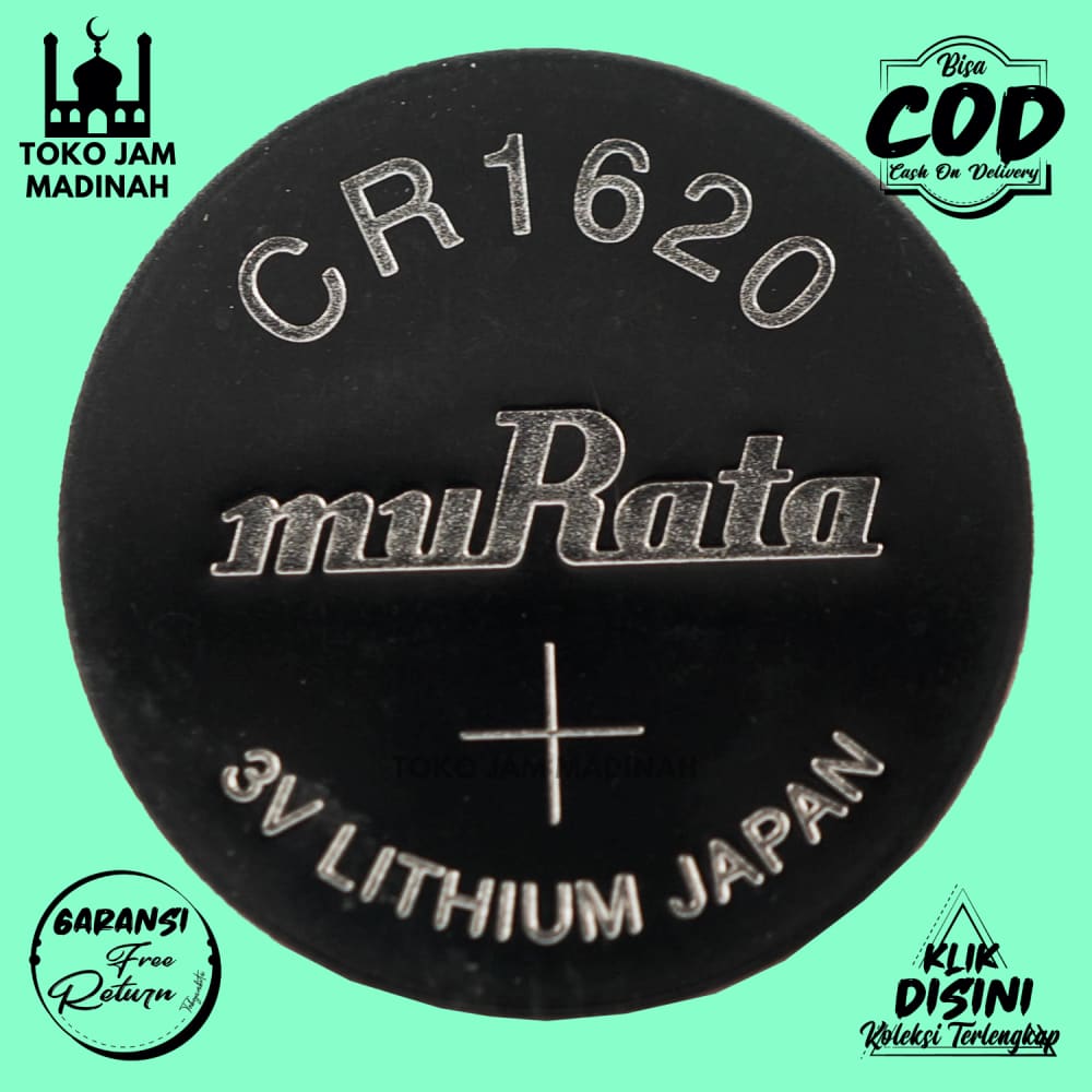 Batu Baterai Jam Tangan Murata CR1620 Awet Battery Silver Original