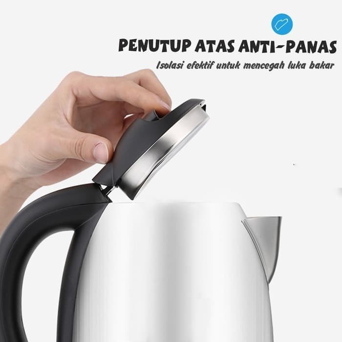 BAROKAH GAMIS MAGIC KETTLE ELECTRIC TEKO LISTRIK PEMANAS TERMOS AIR STAINLESS 350 W