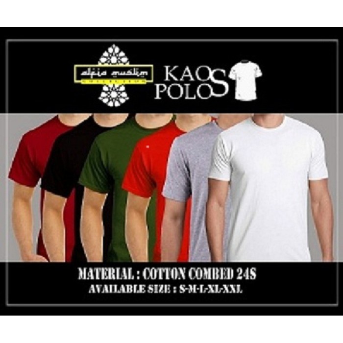 Kaos Polos Bahan Catton Kao Pria Termurah