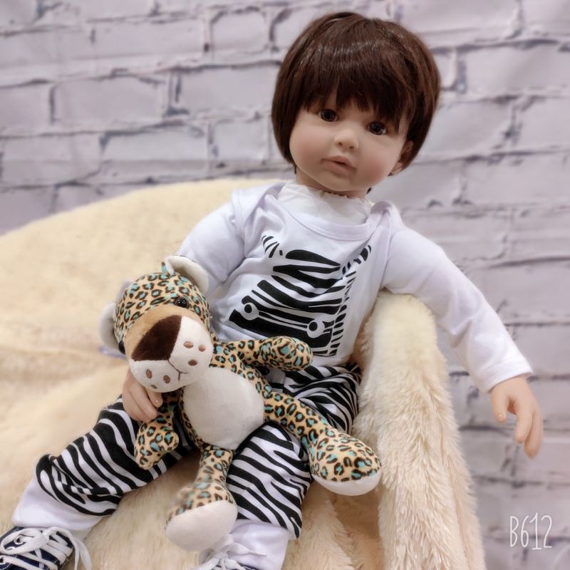 Boneka Reborn Silikon Cowok Anak Laki-Laki 60 cm Premium Original