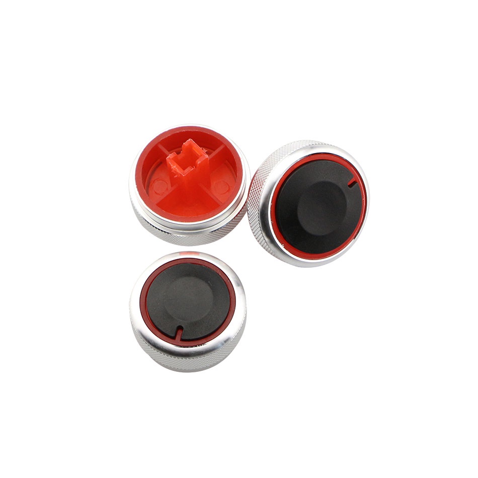 3 Pcs / set Knob Saklar Kontrol Panas AC Mobil Bahan Aluminum Alloy Untuk Hyundai Elantra Verna