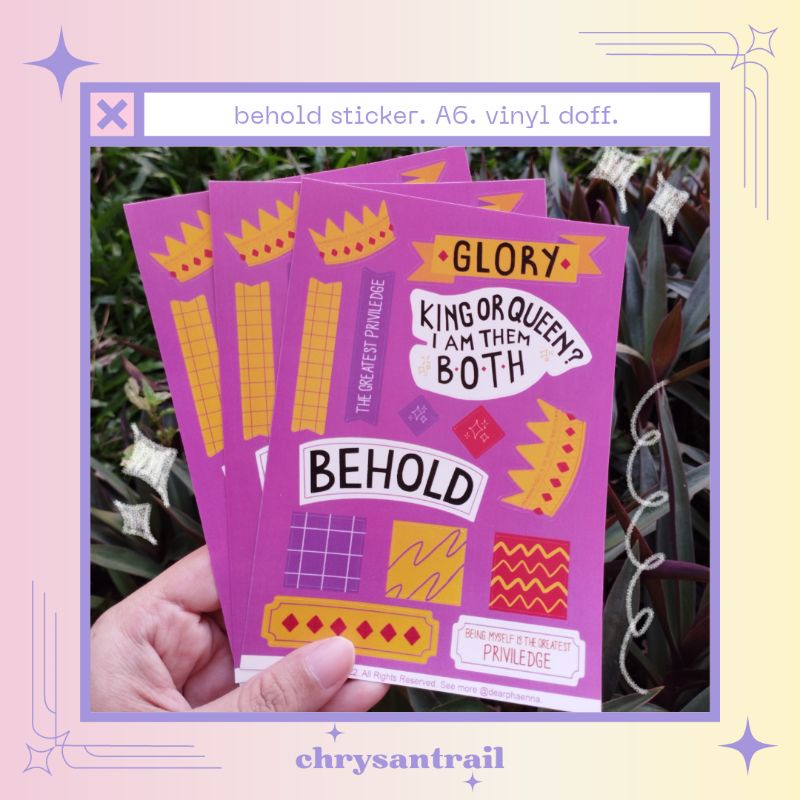 

CHRYSANTRAIL - Behold Journaling Sticker Stiker Aesthetic Washi Tape