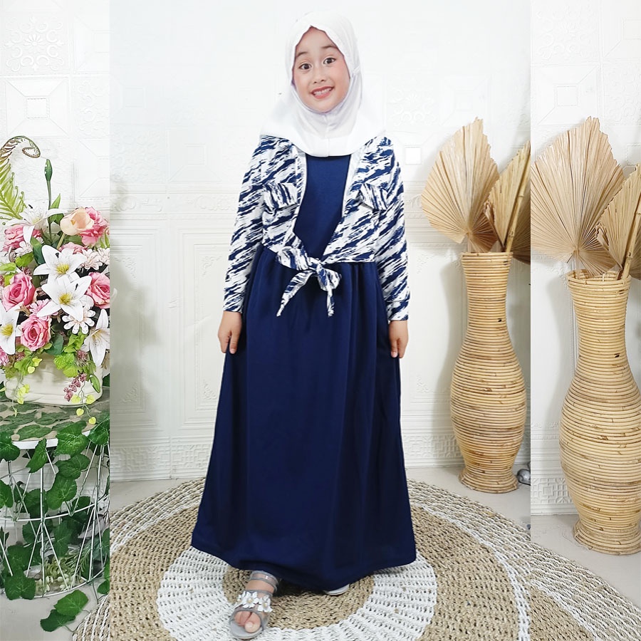 DRESS ANAK AMERA ROMPI SHAKILA CANTIK SYARI 2-13 tahun GAMIS MURAH CARLINA