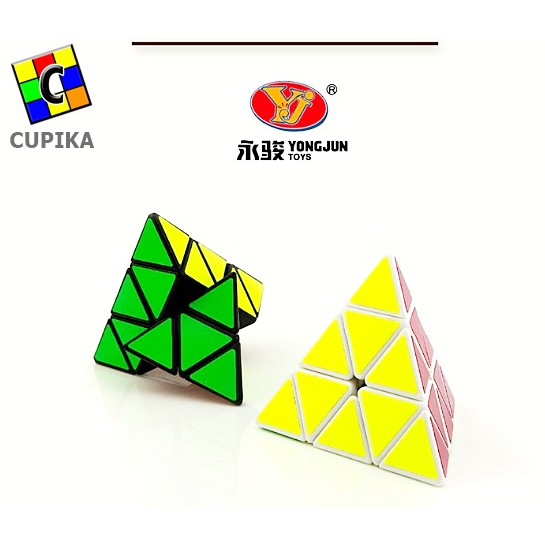 Rubik Piramid Pyraminx Segitiga Yongjun Magic Cube 3x3 Black Mainan Anak
