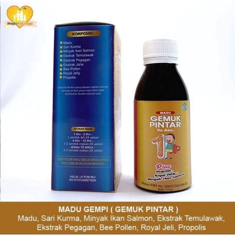 

Madu Gempi Gemuk Pintar (Madu Anak) 175 gr