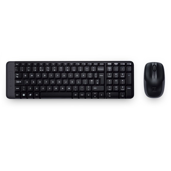 Logitech Keyboard with Mouse Wireless Combo - MK220 - Black