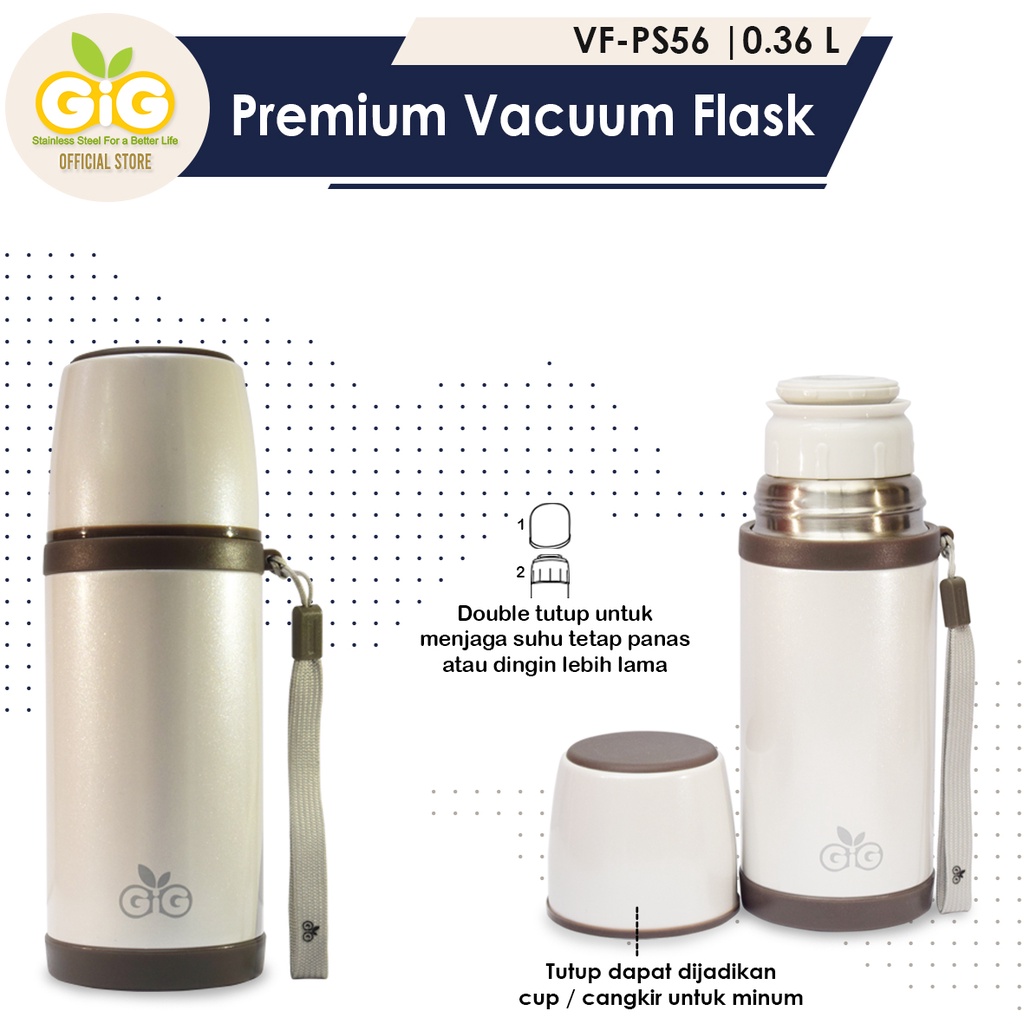 Termos Mini GIG Baby Premium Vacuum Flask 360ml VF-PS56 / Tumbler / Stainless Steel