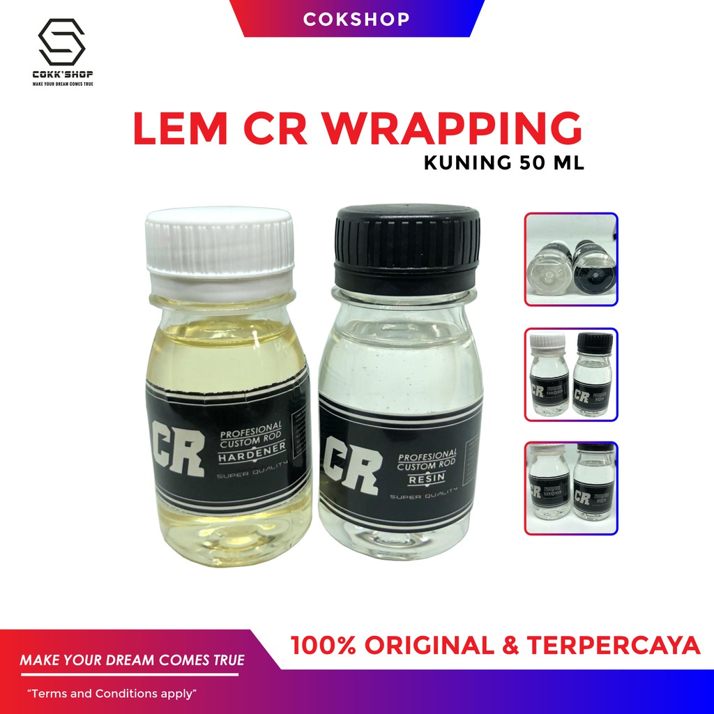 

Lem CR Khusus Wrapping Joran 50ml kuning/putih