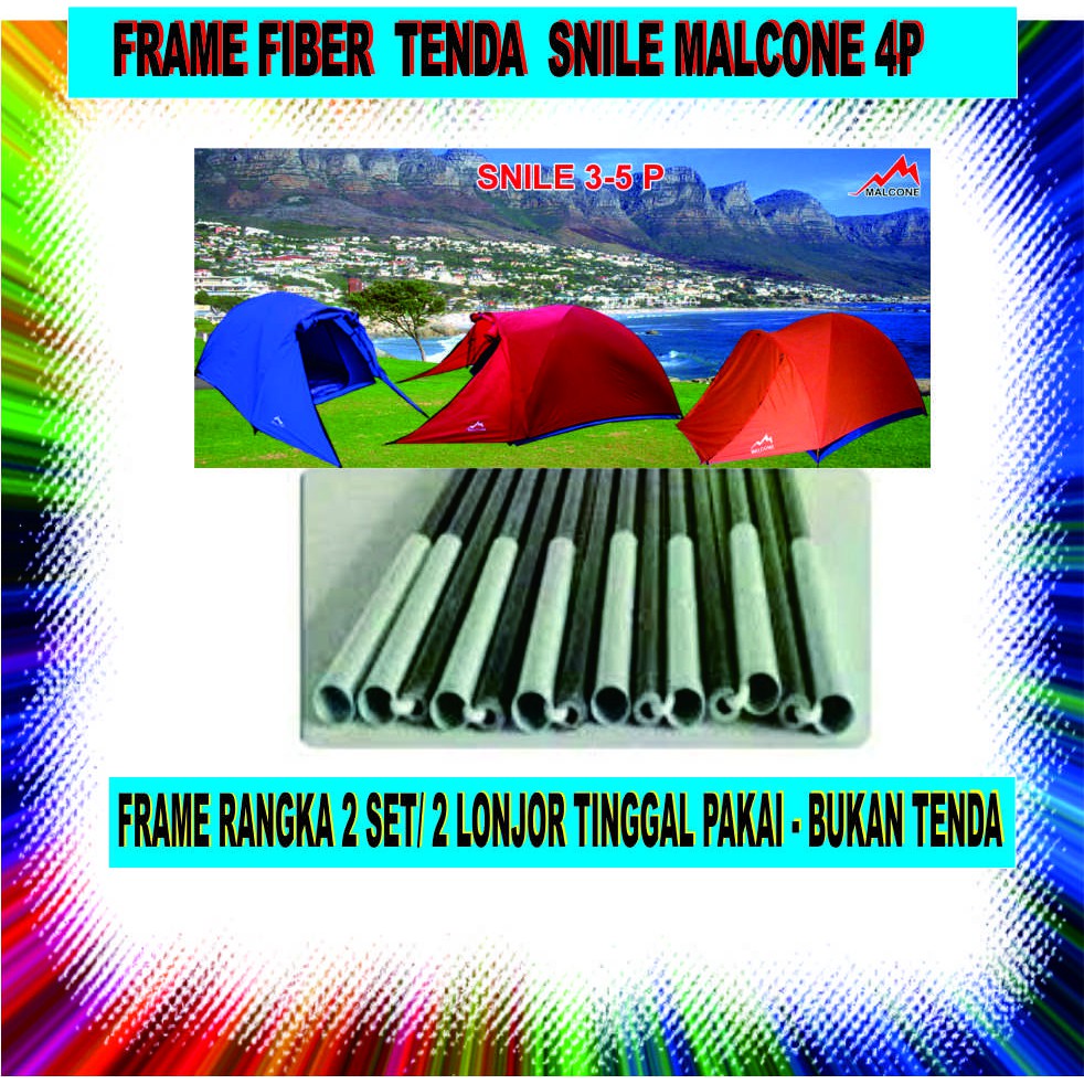 TERNURAH FRAME FIBER RANGKA /SILANG SNILE MALCONE SIAP PAKAI -TIDAK TERMASUK TENDA