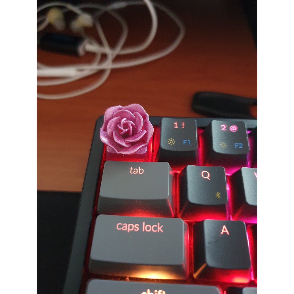 Keycaps mechanical keyboard artisan Pink Rose