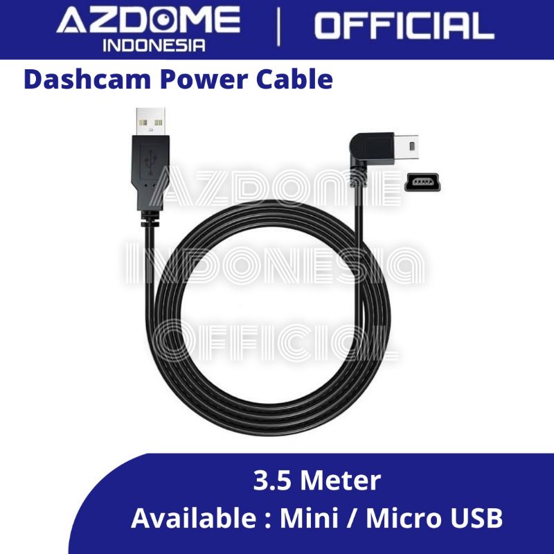 Kabel Micro / Mini USB 3.5M Untuk Dashcam / HP / CCTV