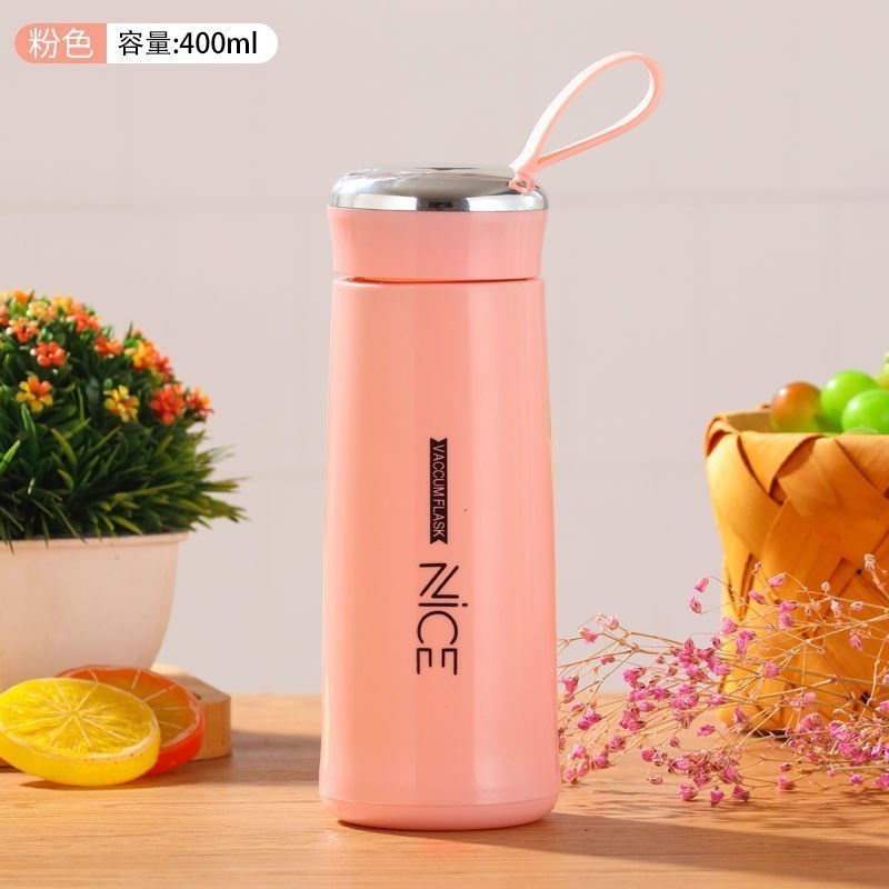 Botol Minum Anak - Botol Minum Kaca - Botol Vaccum Flask NICE 400ml