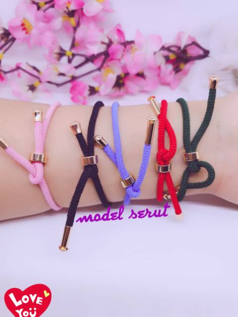 Neww Gelang tali Pandora import permata zircon model serut