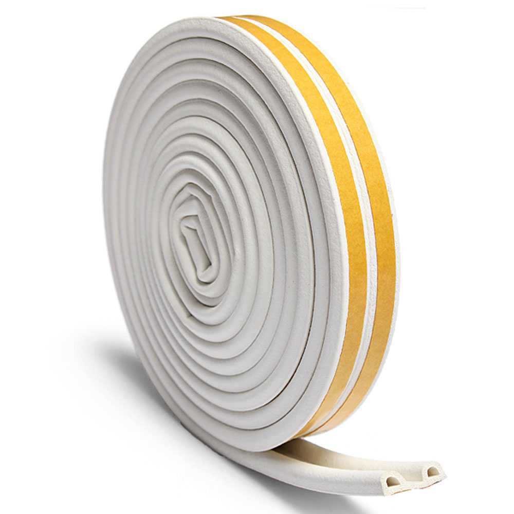 FatihShop GANCHUN Lis Strip Pintu Door Noise Insulation D Tape 9x6mm 10M KK-062