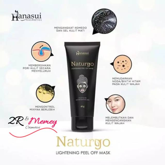 HANASUI Naturgo Black Lightening Peel Of Mask Tube 60ml