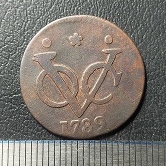 #17.VK. UANG KUNO / KOIN KUNO VOC BELANDA 1 DUIT TAHUN 1789