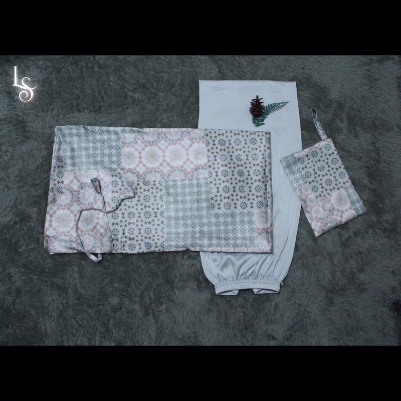 Mukena Armani Silk Premium 2in1 | Mukena Armani Silk Printing Motif | Mukenah Sutra Armani 2in1