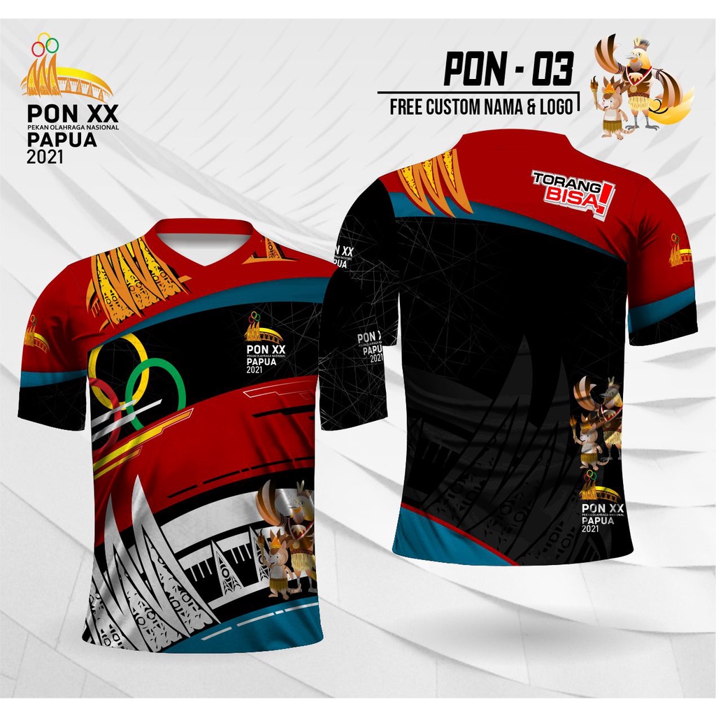 Jersey pon xx 2021 papua baju kaos pon 2020