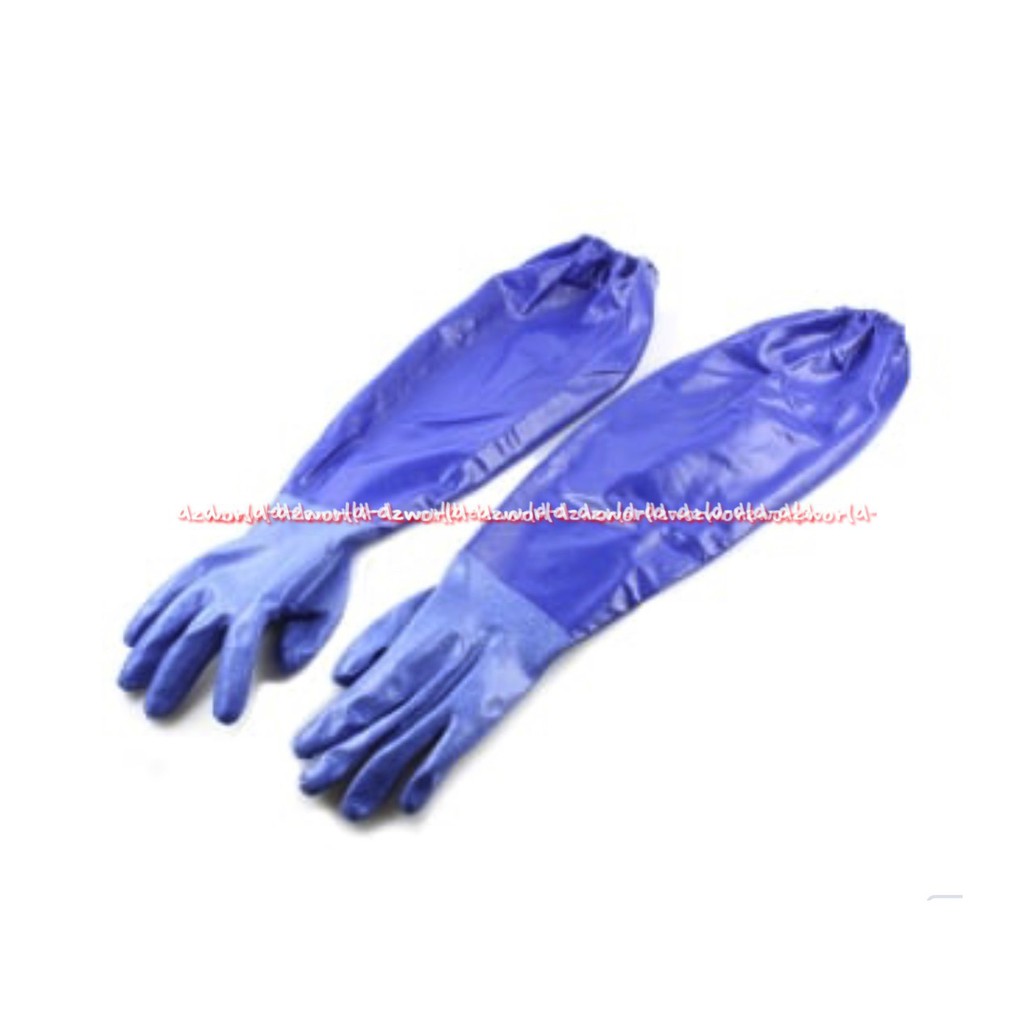 Duramitt Duraglove Industrial Protective Long Gloves Sarung Tangan Panjang Size L Loggloves Biru Duramit Dura Glove Blue Biru Kesehatan Kebersihan