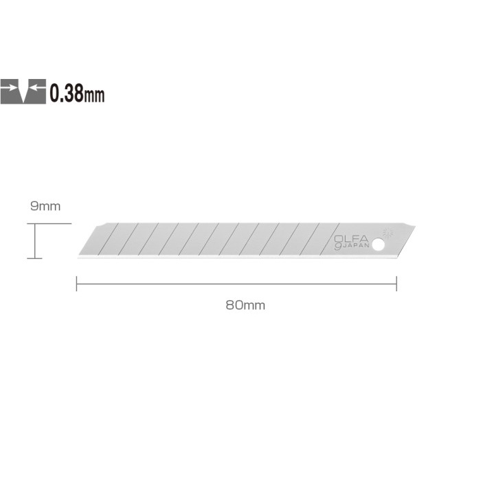 

Aman Isi Cutter 9Mm Spare Blade Ab-10 (10Pcs Pack) Olfa Limited