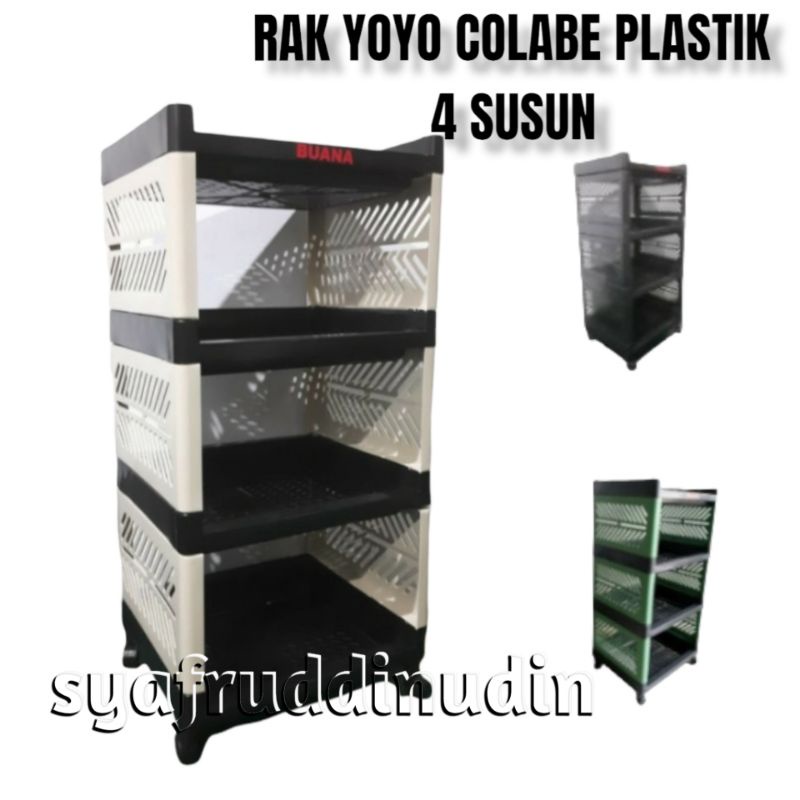 RAK 4 SUSUN YOYO LEMARI PLASTIK RAK YOYO PLASTIK 4 SUSUN RAK SUSUN SERBAGUNA