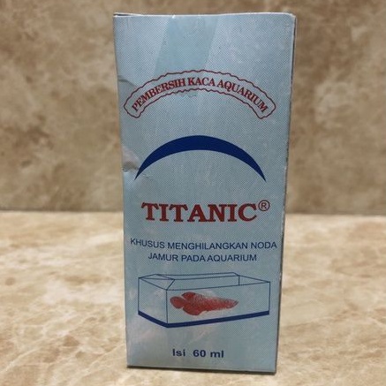 Obat Pembersih Anti jamur Kaca Aquarium Titanic 60ML