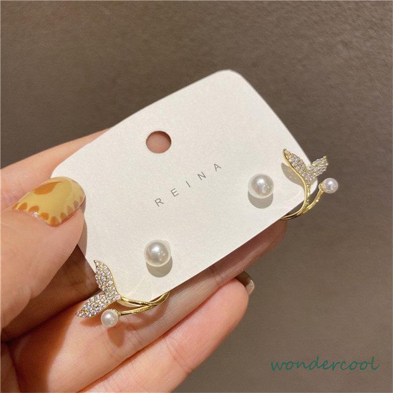 Anting Stud Trend Baru Fashion Liontin Sederhana Anting Wanita Populer Murah-Won