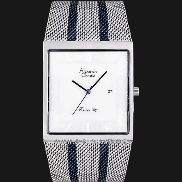 Alexandre Christie AC 8333 MD BTUSL Silver Dial Dual Tone Stainless Steel