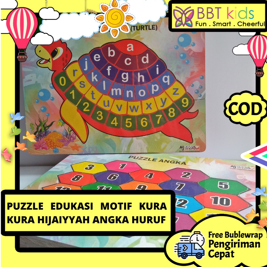 MAINAN PUZZLE EDUKASI PUZZLE BONGKAR PASANG | BBTKIDS HURUF, HIJAIYYAH, ANGKA