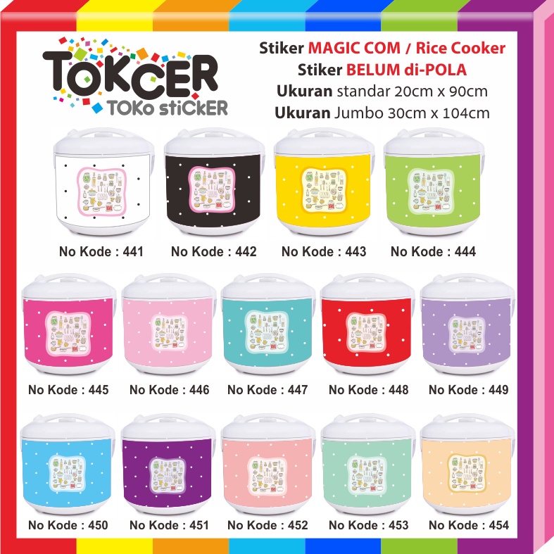 STIKER Magic COM/ Rice COOKER Motif COOKING Master