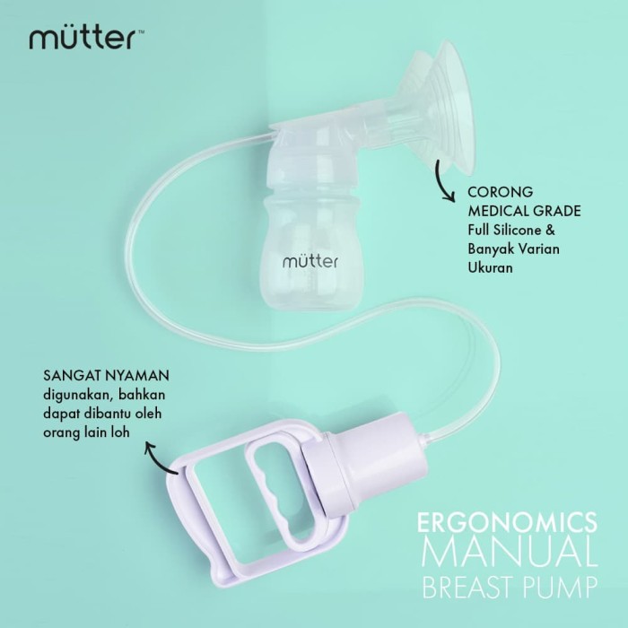 Makassar ! Breast Pump / Pompa Asi Manual Ergonomis MUTTER Jade