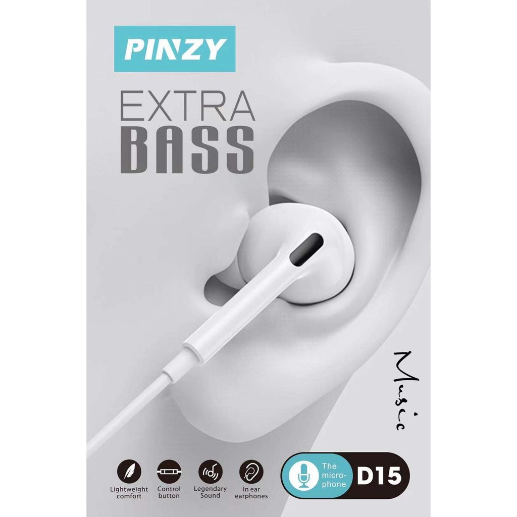 Headset - Handsfree Extra Bass PINZY D15 Series Earphone with Microphone